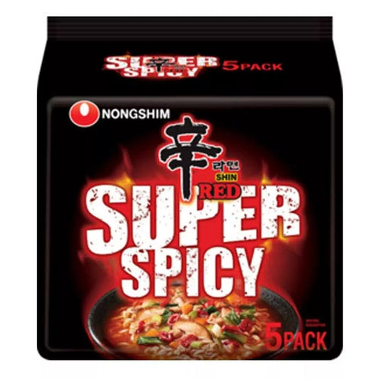 A Pack of 5 Nong Shim Shin Super Spicy Noodles Ramen (120g ea)